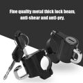 Universal Motorcycle Helmet Lock Anti-theft Helmet Safety Lock, Metal Lock With 2 Keys. 