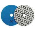 Durable 6 Pcs 4 Inch /100 Mm Grit 50 Diamond Dry Polishing Pad Granite Marble Flexible Resin Sanding Disc Ceramic Stone Polisher Disc.