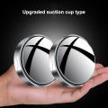 2Pcs Suction Cup Car Blind Spot Rear View Mirror Adjustable 360 Degree Wide Angle Small Round Mirror Waterproof Car Reverse Auxiliary Rearview Convex Mirror. 