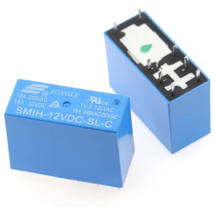 SLIM RELAY SONGLE 12V Relay 12V Relay Switch DC 12V Relay 8 Pin 5A DC Coil DPDT Auto Universal Relay220V Switches
