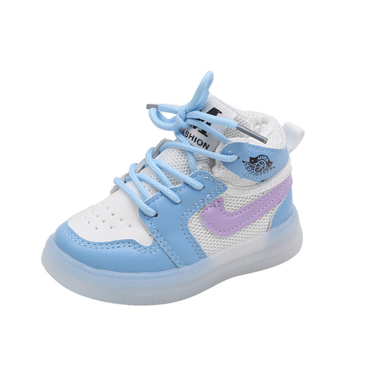 Spring%20and%20Autumn%20Children's%20Sneakers,%20High%20Top%20Girls'%20Mesh%20Casual%20Shoes,%20Boys'%20Sneakers,%201-6%20Years%20Old%20Baby%20LED%20Shoes%20-%20Image%205