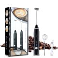 Rechargeable Handheld Electric Coffee Mixer and Milk Frother.