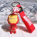 Marvel Black Spider Man Silicone Key Ring Cartoon Anime Keychain Car Pendant Phone Bag Hanging Jewelry Gifts for Kids.