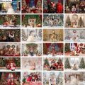 Christmas Photography Backdrop Fireplace Xmas Tree Family Portrait Photoshoot Baby Photo Background Studio Festival Decor Banner.