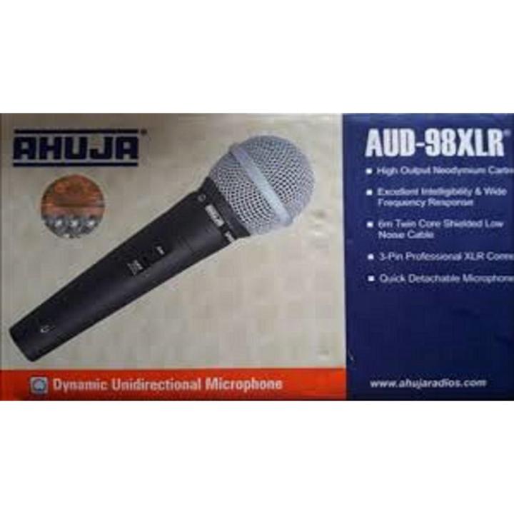Ahuja India & China Microphone ///AUD-98XLR/// - Dynamic Corded Unidirectional Microphone, 3-Pin Professional XLR Connector