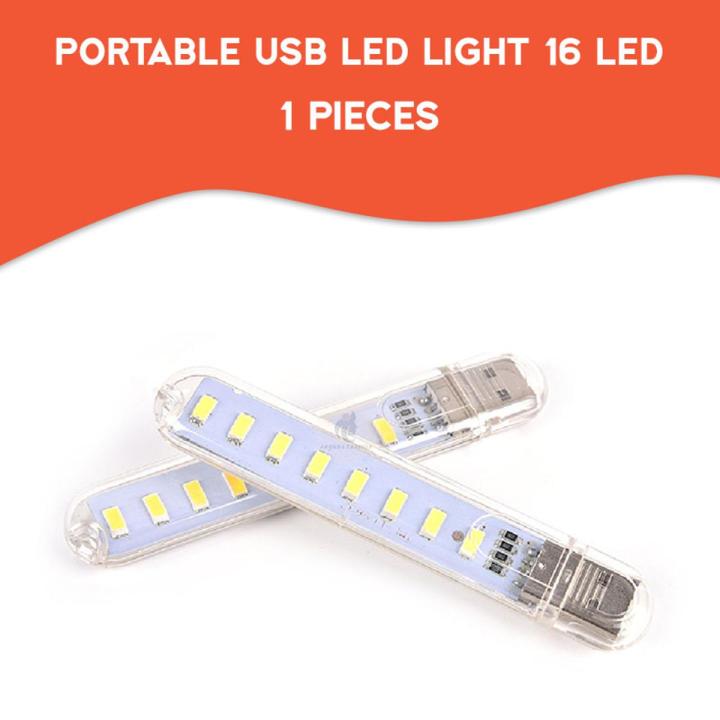 Portable Usb Led Light 16 LED Ultra Bright Table Desk Lamp Book Night Light for Power Bank Laptop