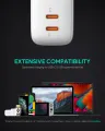 Aukey PA-B4 Omnia Duo 65W Dual-Port PD Fast Charger Dynamic Detect Quick Charge Wall Charger Charging Station for phone tablet. 