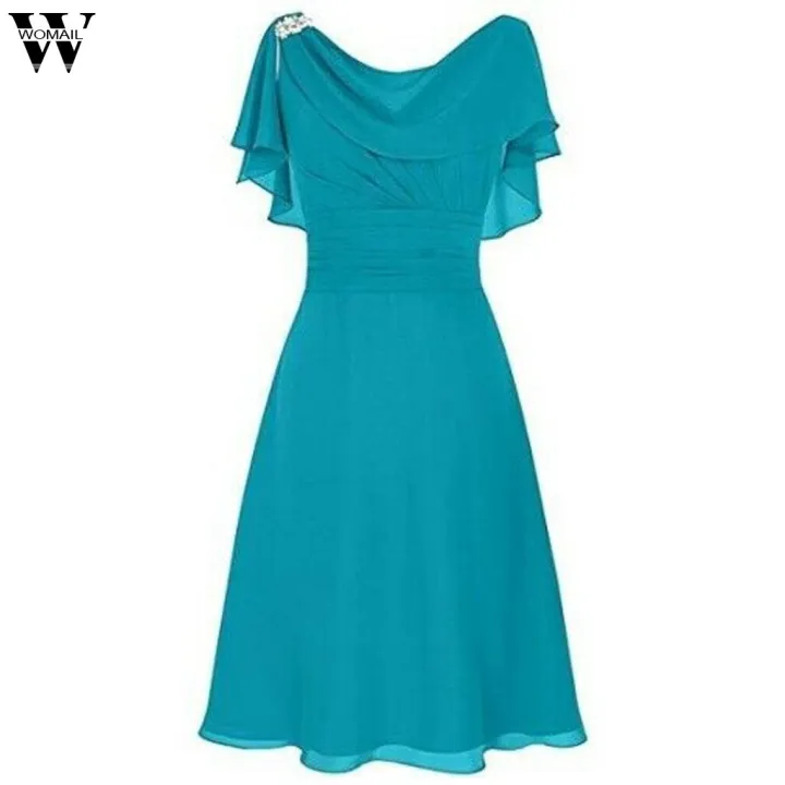 Womail%20dresses%20Women%20Formal%20Wedding%20Bridesmaid%20High-waist%20Party%20Ball%20Prom%20Gown%20One-shoulder%20chiffon%20Dress%20June6%20-%20Image%205