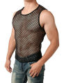 Mens Transparent Mesh T Shirt New See Through Fishnet Long Sleeve Muscle Undershirts Nightclub Party Perform Top Tees. 
