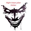Headlight Joker Sticker for Motorcycle. Night Vision joker Sticker. universal Face Black.