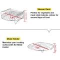 2 Pcs Air Fryer Accessories Air Fryer Rack Set Multi-Purpose Double. 