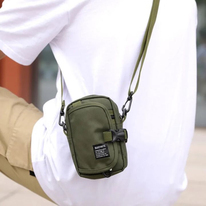 weixier Men's Casual Mini Shoulder Bags Crossbody Cross Messenger Sling Bag Travel Sports Tote Pack Handbag On Shoulder For Male