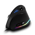 Zelotes C-18 Vertical Wired Gaming Mouse 11 Programmable Buttons Adjustable 10000DPI Laser Engine RGB Light Belt 128KB On-board Memory. 
