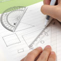 4 Pcs/set Plastic Straight Triangle Ruler Protractor Drafting Supply Set for School Student Stationery Ruler Set. 