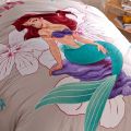 Disney Little Mermaid Ariel 100% Cotton Bedding Set 3D Printed Pink Duvet Cover Set Pillow Cases Bed Sheet Girls Bedroom Decor. 
