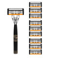 Cross-Border Generation Hair Orange Six-layer Manual Razor Xiangyun Metal Handle Multi-package Combination Sales. 