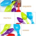 "Small Pet Design 4-Piece Measuring Spoon Set - Multi-Color Plastic for Baking Accuracy - 1 Set".