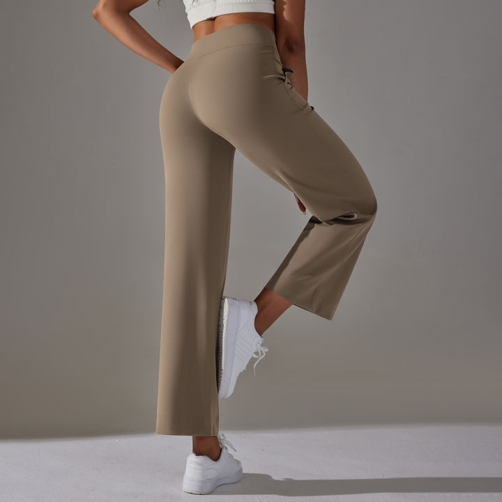 Wide%20Leg%20Pants%20With%20Pockets%20Women's%20Loose%20Yoga%20High%20Waist%20Legging%20Drawstring%20Outdoor%20Casual%20Jogging%20Gym%20Sports%20Flare%20Pants%20-%20Image%202