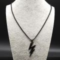 Men Lightning Bolts Pendants Silver Color Stainless Steel Link Chain Fashion Jewelry Chain For Men/Gift for Men/Boys.