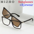 MIZHO Protect Eyesight Anti Blue Light Glasses Men UVB Sunglasses Blocking Glare Tony Stark Dual purpose magnetic Clamp Eyewear. 