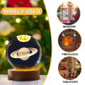 3D Moon Galaxy Globe Night Light LED Lights Globe with Remote Control Small Desk Lamp Crystal Ball Wooden Base for Bedroom Decor. 
