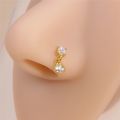 Dangle Nose Ring Ball Pin Shaped Dangling Nose Stud Heart Shape Indian Nose Piercing Jewelry with Charm. 