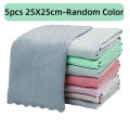 1/5pcs 40*30cm NanoScale Streak-Free Miracle Cleaning Cloths Reusable Easy Clean Home Kitchen Supplies Cleaning Towels.