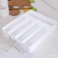 【happy one】New Kitchen Drawer Organizer Tray Spoon Cutlery Finishing Storage Box Kitchen Storage Organization White. 