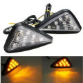 Motorcycle body indicator light or Motorcycle Universal Euro Triangle Flush Mount Smoke Amber LED Light Yellow. 