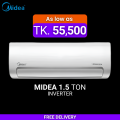 Midea 1.5 Ton Xtreme Inverter AC-MSI18 | Buy Midea 1.5 Ton Inverter AC for Free Delivery & 0% EMI Faccility.