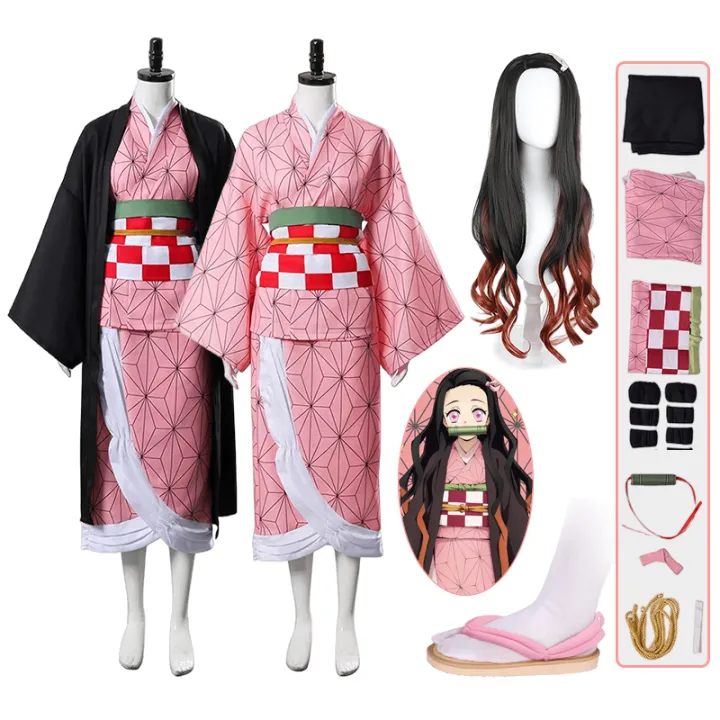 Anime%20Kamado%20Nezuko%20Cosplay%20Costume%20Demon%20Slayer%20Kimetsu%20No%20Yaiba%20Costumes%20Kimono%20Haori%20Wig%20Clogs%20Suit%20for%20Adult%20Kids%20Halloween%20-%20Image%202