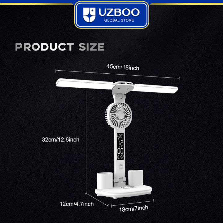 UZBOO%20Desk%20Lamp%20Double-head%20Table%20Lamps%20Eye%20Protection%20Lights%203%20Color%20Touch%20Dimming%20Lamp%20Desk%20Light%20Modern%20Table%20Lamp%20With%20Fan%20Function%20Work%20And%20Pen%20Container%20Function%20Easy%20Use%20For%20Office%20Dormitory%20Bedroom%20-%20Image%209