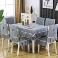 Fashionable temperament: Chinese dining chair cover, fabric anti-slip chair cushion, tablecloth, dining chair package, chair cushion in stock for all seasons. 