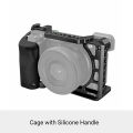 SmallRig DSLR A6400 Camera Cage with Silicone Handle Handgrip Cold Shoe ,Case Rig Set for Sony A6100 / A6300/ A6400 -3164.