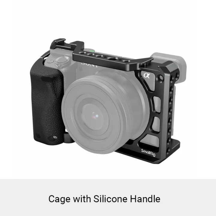 SmallRig%20DSLR%20A6400%20Camera%20Cage%20with%20Silicone%20Handle%20Handgrip%20Cold%20Shoe%20,Case%20Rig%20Set%20for%20Sony%20A6100%20/%20A6300/%20A6400%20-3164%20-%20Image%207