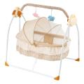 Electric Soothing Portable Folding Rocking Bassinets with 3-speeds Swings. 