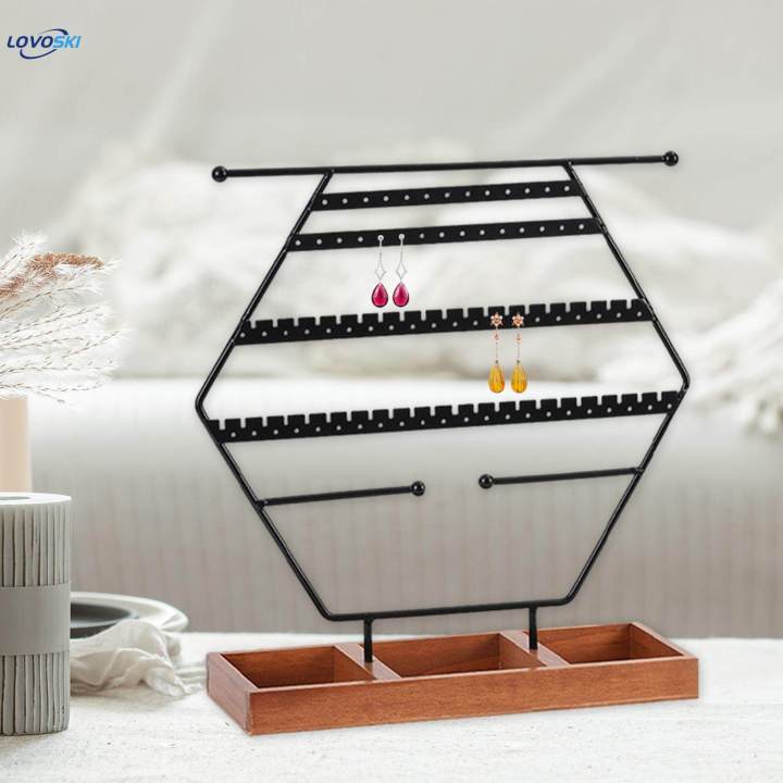 Jewelry%20Display%20Organizer%20Earring%20Holder%20with%20Wooden%20Tray%20for%20Dresser%20Decor%20-%20Image%206