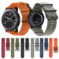 For Samsung Galaxy Watch Active 2 18mm / Gear S3 Nylon Three-ring Watch Band(Black).