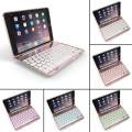 Keyboard Case Apple IPad Mini 1/2/3 7 Colors Folio Backlit Light Colorful Bluetooth Keyboard Case With Executive Multi Function Case For IPad Mini 1/2/3 7.9 Inch (Silver).