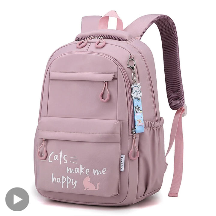 Girl School Bag Backpack Back Pack For Teenager Women Children Female Pink  Schoolbag Primary High Bagpack Class Teens Child Kids