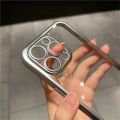 HOCE Luxury Plating Titanium Frame Phone Cases For iPhone 12 13 14 15 Pro Max 15 Plus Case Ultra Thin Clear Hard PC Transparent Back Cover. 