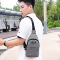 Chest Bag Men Simple Nylon Fashion Casual Sports Waterproof One Shoulder Crossbody Bag Cross Body Chest Bag for Men. 