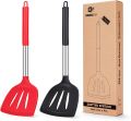 Non-stick High Temperature Resistance Slotted Silicone Turners Cooking Spatula Silicone Non Stick Spoon. 