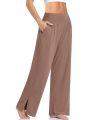 Women's Wide Leg Trousers Solid Color Casual Comfortable Loose Yoga Dance Lady Fashion Pants Long Straight Sweatpants Summer New. 