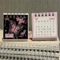 6*8*3cm Mini Calendar Stylish Paper Desktop Calendar Table Calendar for Student Use Office Desk Study Room Gift Item Personal. 