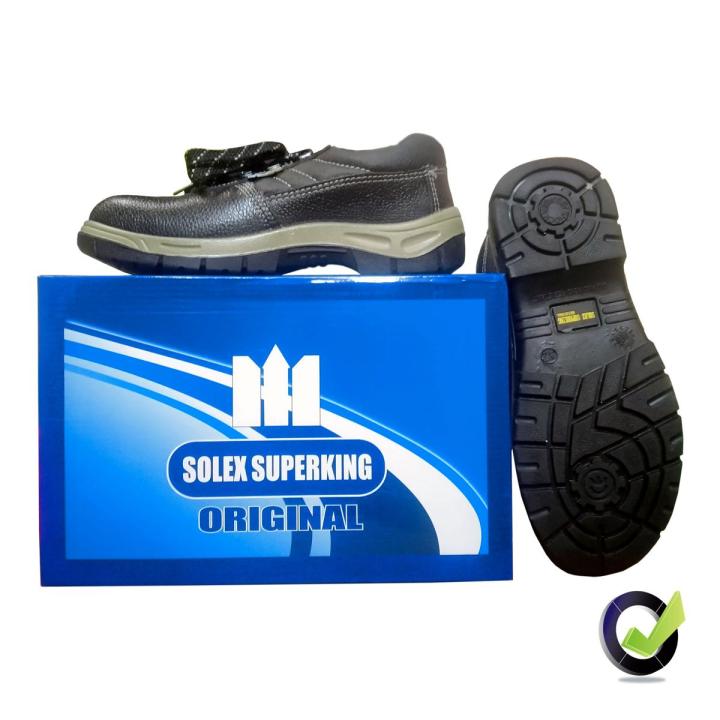 Solex Super Safety Shoe Best quality for Bikers, Construction & Industrial Work, Steel inside Sole & Steel Alloy cap in Toe for Heavy Safety & Slip Resistant Sole