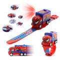 Dropshipping children's digital transformer toy watches, pull back car projection watches, cartoon electronic watch gifts.