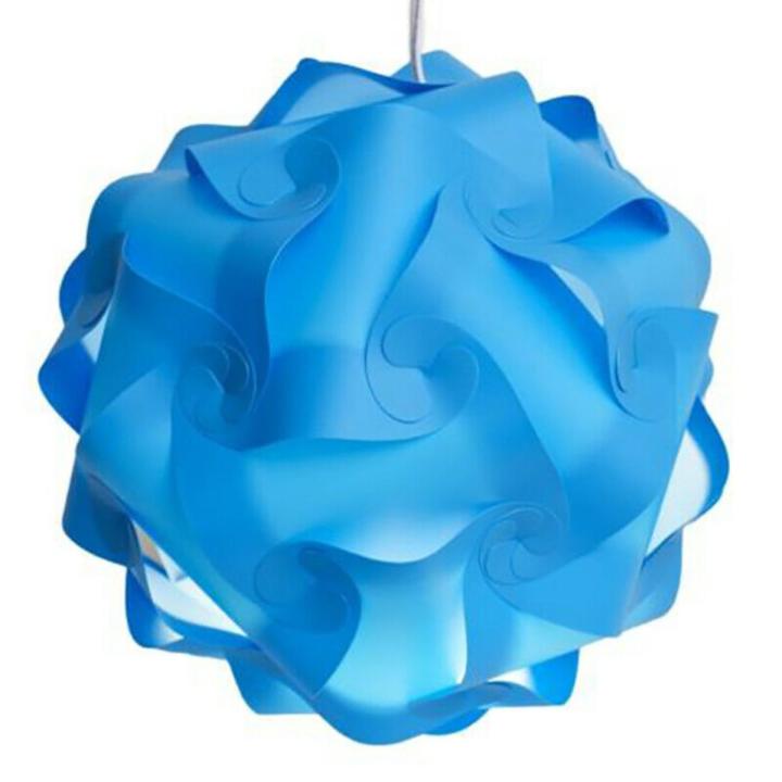 【VisioN Shop】Creative IQ Puzzle Jigsaw Light Lamp Shade DIY Puzzle Lamp Ceiling Chandelier Pendant Light Cover Decor