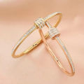 Simple High-end Luxury Titanium Steel Bracelet With Diamonds For Women Jewelry NOVO. 