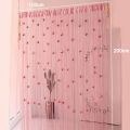 【User-friendly】 Elegant Rose Flower String Curtain Room Divider 1*2M Door Curtain Solid Color Tassel Window Curtain Home Decor. 